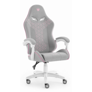 Sivo-roza blagajniški igralni stol HELLS CHAIR HC-1008 2.0