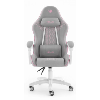 Sivo-roza blagajniški igralni stol HELLS CHAIR HC-1008 2.0