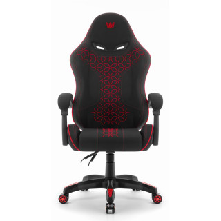 Črno-rdeč igralni stol iz blaga HELLS CHAIR HC-1008 2.0
