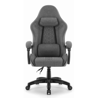 Sivo-črni igralni stol iz blaga HELLS CHAIR HC-1008 2.0