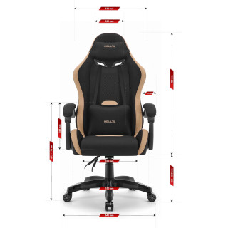 Črno-bež igralni stol HELLS CHAIR HC-1012