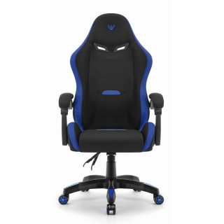 Črno-moder igralni stol iz blaga HELLS CHAIR HC-1012