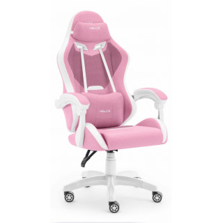 Rožnato-beli blagajniški igralni stol HELLS CHAIR HC-1012