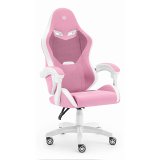 Rožnato-beli blagajniški igralni stol HELLS CHAIR HC-1012