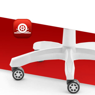 Sivo-bel igralni stol iz blaga HELLS CHAIR HC-1012 LED RGB