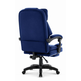 Temno moder tkaninski fotelj HELLS Chair HC-1031