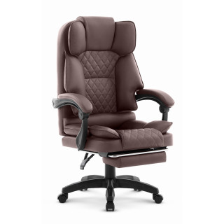 Rjav usnjen pisarniški stol HELLS Chair HC-1031
