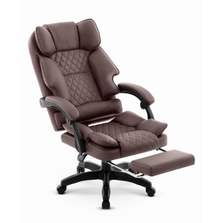 Rjav usnjen pisarniški stol HELLS Chair HC-1031