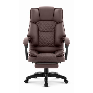 Rjav usnjen pisarniški stol HELLS Chair HC-1031