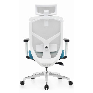 Ergonomski belo-modri fotelj HELLS Chair HC-1052