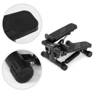 Domači fitnes steper z ekspanderji in zaslonom