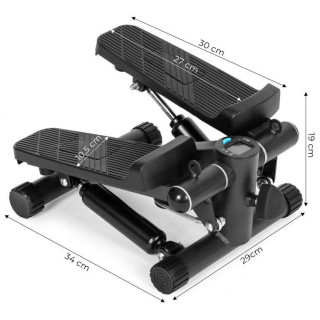 Domači fitnes steper z ekspanderji in zaslonom