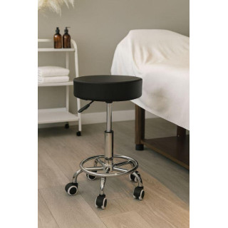 Nastavljiv črn vrtljiv stol