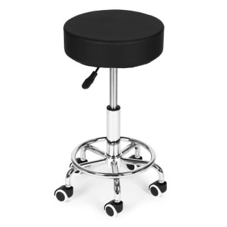 Nastavljiv črn vrtljiv stol