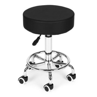 Nastavljiv črn vrtljiv stol