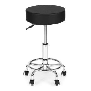 Nastavljiv črn vrtljiv stol