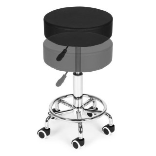 Nastavljiv črn vrtljiv stol