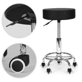 Nastavljiv črn vrtljiv stol