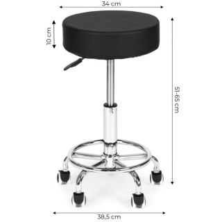 Nastavljiv črn vrtljiv stol