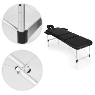 Aluminijasta masažna in rehabilitacijska miza s 3 segmenti