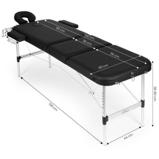 Aluminijasta masažna in rehabilitacijska miza s 3 segmenti