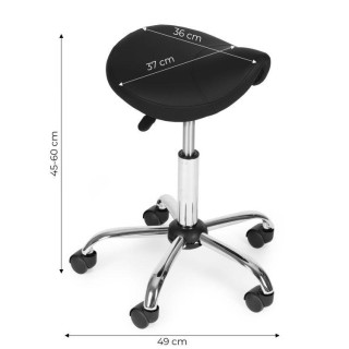 Kozmetični črni sedalni stol