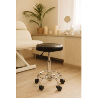 Nastavljiv vrtljiv stol v črni barvi