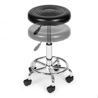 Nastavljiv vrtljiv stol v črni barvi