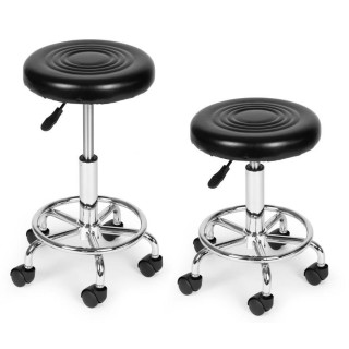 Nastavljiv vrtljiv stol v črni barvi