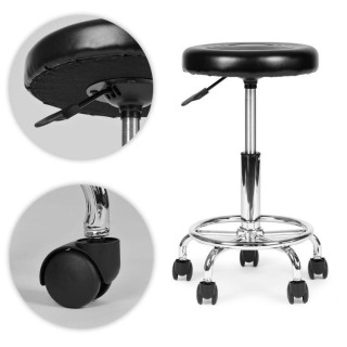 Nastavljiv vrtljiv stol v črni barvi