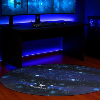 Okrogla igralna podloga Dunmoon pod stolom