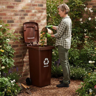 Rjav koš za organske odpadke - 120 l