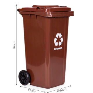 Rjav koš za organske odpadke - 120 l
