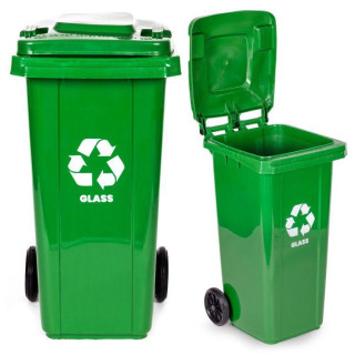 Koš za odpadke iz zelenega stekla - 120 l