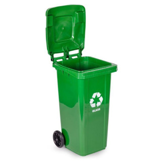 Koš za odpadke iz zelenega stekla - 120 l