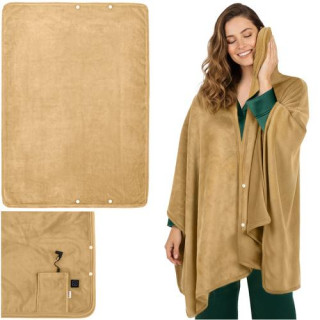 Bež električna odeja za hrbet in ramena 160x90 cm