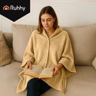 Bež električna odeja za hrbet in ramena 160x90 cm