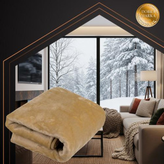 Bež električna odeja za hrbet in ramena 160x90 cm