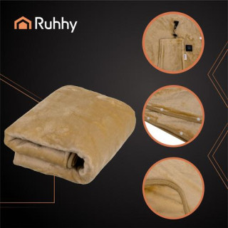 Bež električna odeja za hrbet in ramena 160x90 cm