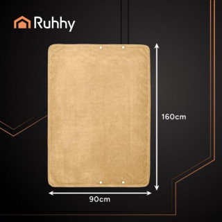 Bež električna odeja za hrbet in ramena 160x90 cm