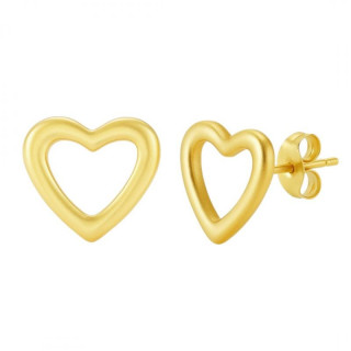 Pozlačeni uhani s srčki