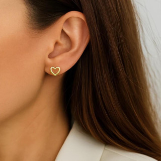 Pozlačeni uhani s srčki