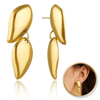 Pozlačeni viseči ženski uhani