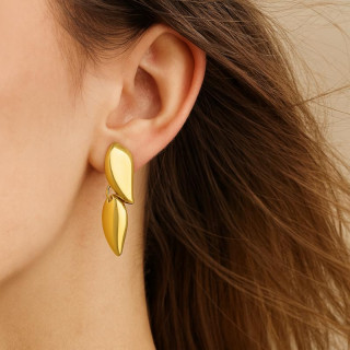 Pozlačeni viseči ženski uhani