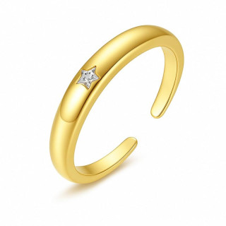 Nastavljiv pozlačen ženski prstan