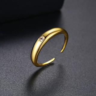 Nastavljiv pozlačen ženski prstan