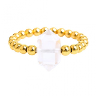 Univerzalni prstan na elastiki s kristalom