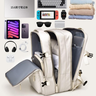 Bež vodoodporen potovalni nahrbtnik