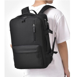 Vodoodporen črn potovalni nahrbtnik