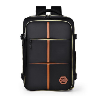 Črn vodoodporen potovalni nahrbtnik